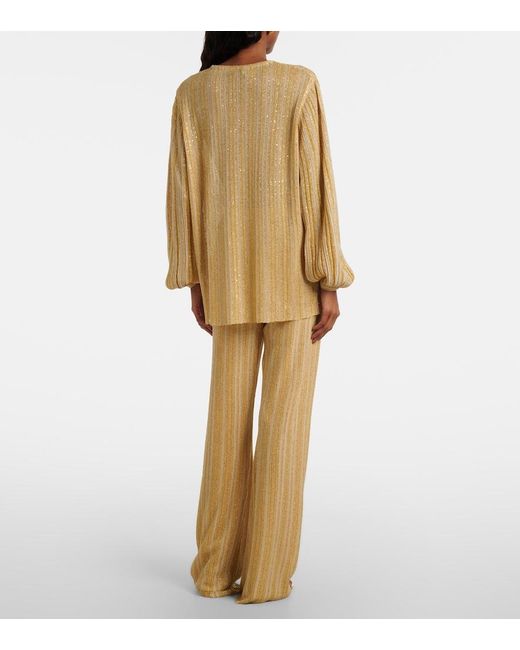Missoni Natural Zig Zag Lame Straight Pants