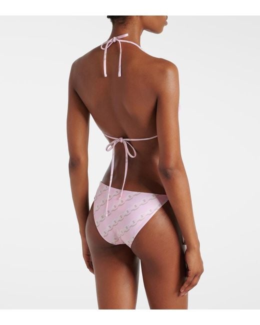 Treasure Bikini Top Versace de color Pink