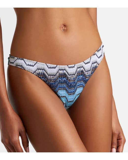 Missoni Blue Zigzag Lame Bikini
