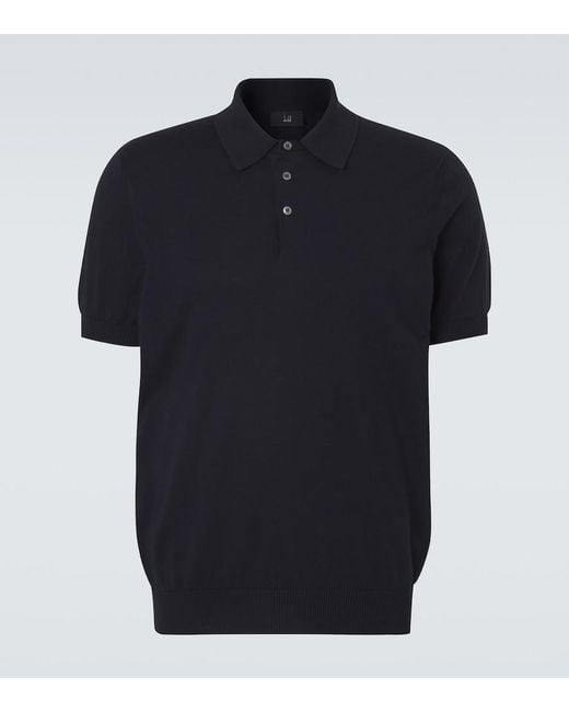 Dunhill Blue Cotton And Silk Sweater for men