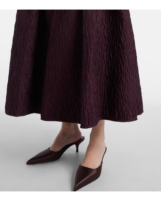 Roksanda Purple Aya Smocked Cloque Midi Dress
