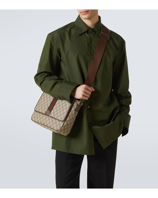 Gucci Medium Ophidia Messenger Bag in Gray für Herren