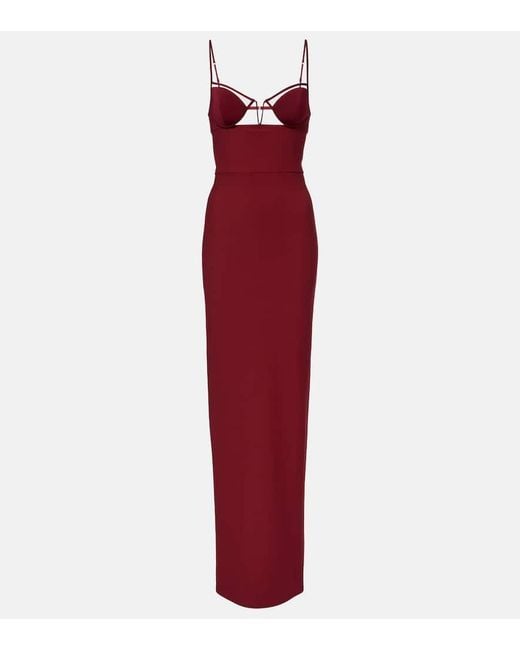 Nensi Dojaka Red Cutout Gown