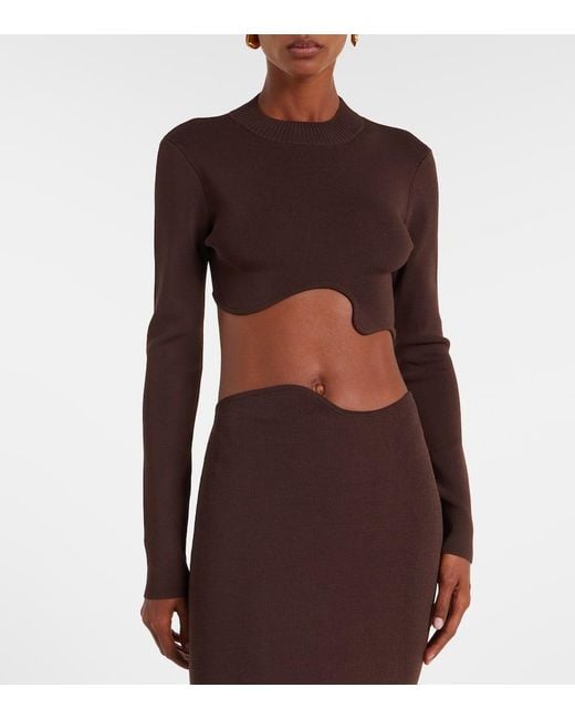 Christopher Esber Brown Cropped-Top