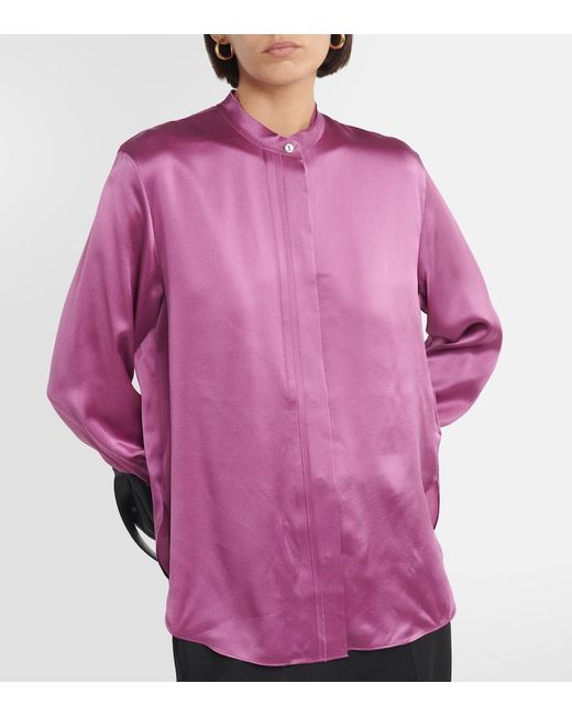 Vince Pink Silk Blouse