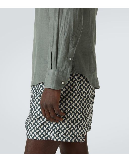 Camicia Nick di Fedeli in Green da Uomo