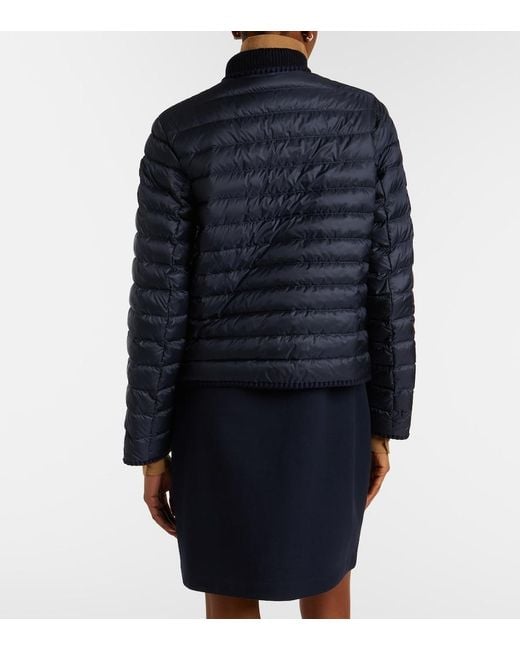 Moncler Blue Circaete Quilted Down Jacket