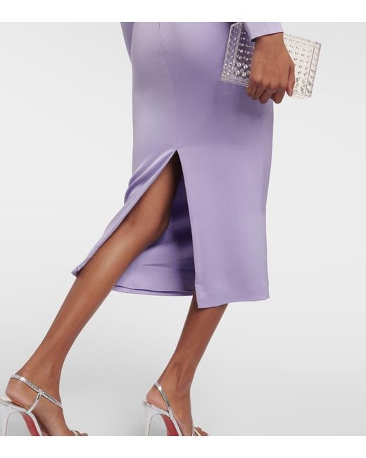 Vestido corto en crepe de saten Alex Perry de color Purple