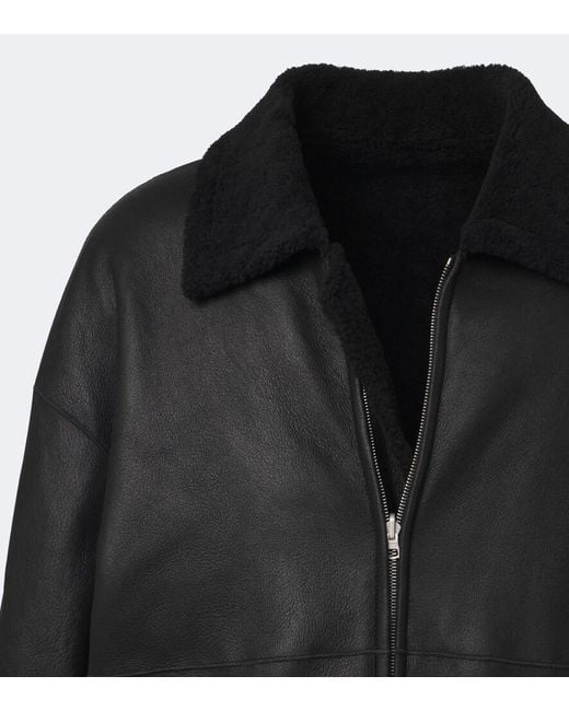 Auralee Black Reversible Shearling Jacket for men
