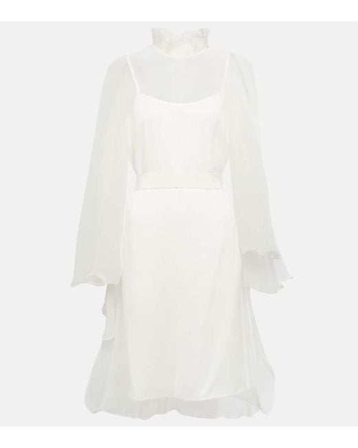 Vestido de novia corto Alma de seda Max Mara de color White