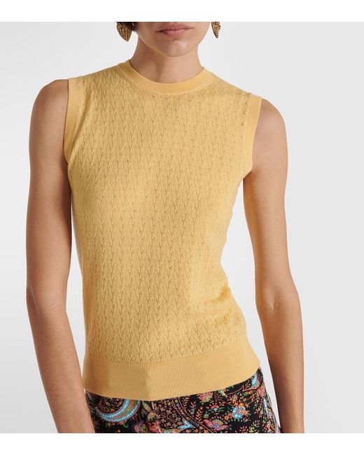 Etro Yellow Wool Top