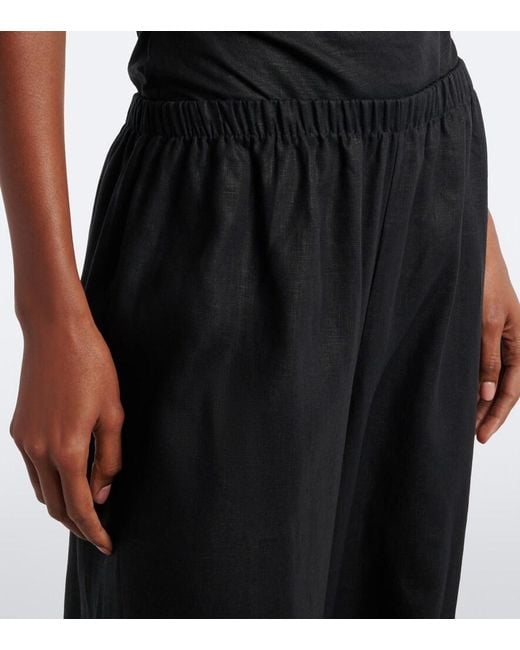 Faithfull The Brand Black Kortez Linen Balloon Pants