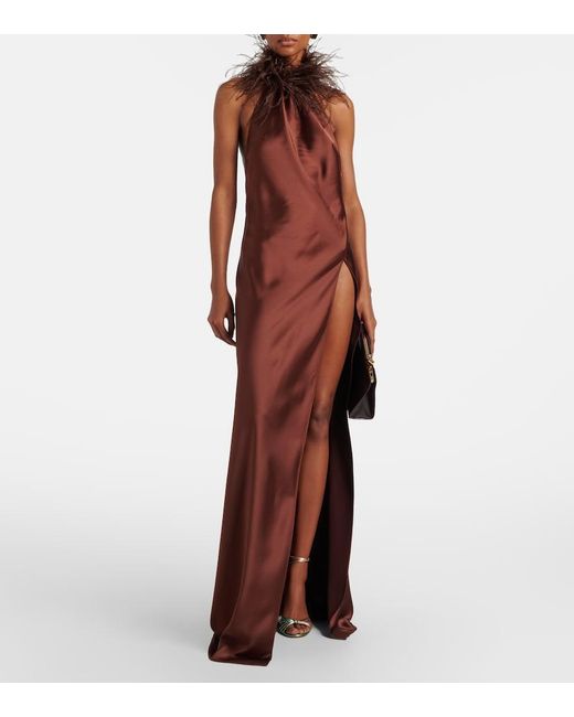 Gianvito Rossi Metallic Leather Slingback Sandals