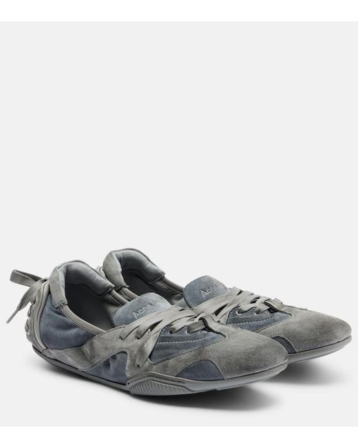 Acne Gray Suede Sneakers