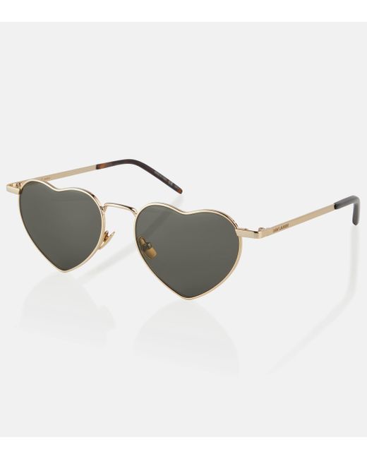 Saint Laurent Metallic Sl 301 Loulou Heart-shaped Sunglasses