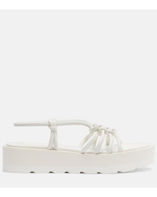 Gianvito Rossi White Hebe Platform Leather Sandals