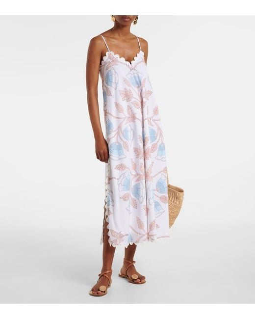 Robe Imprimee En Coton Juliet Dunn en coloris White
