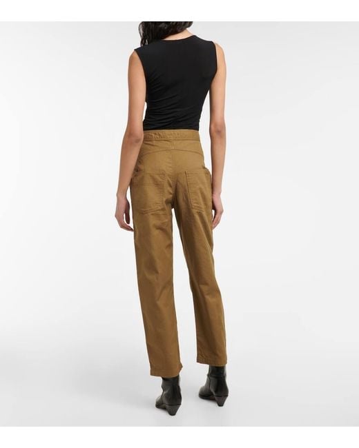 Isabel Marant Natural Hose Pandore Aus Einem Baumwollgemisch