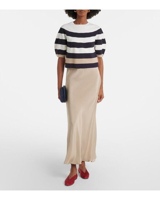 Max Mara Natural Silk Satin Slip Skirt
