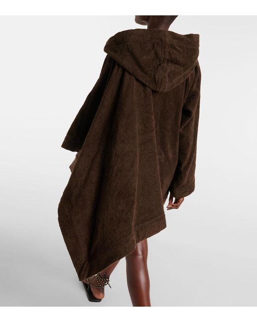 Alaïa Brown Cotton Terry Hoodie