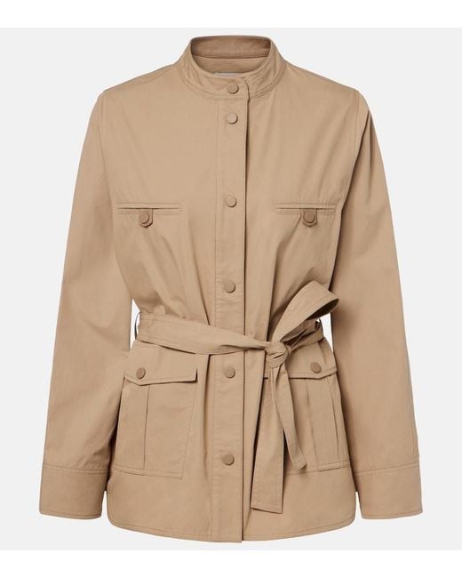 Yves Salomon Natural Belted Cotton Jacket