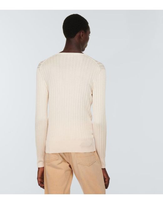 Tom Ford Natural Silk-blend Henley Sweater for men