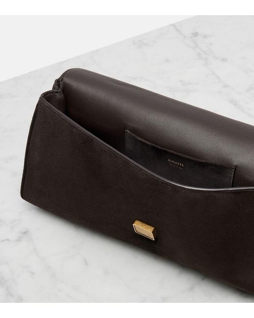 Khaite Black Clutch Audrey Aus Veloursleder