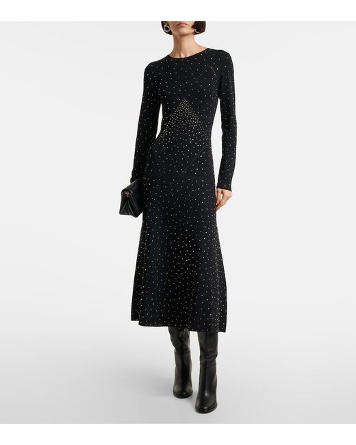 Altuzarra Black Nelsons Embellished Midi Dress