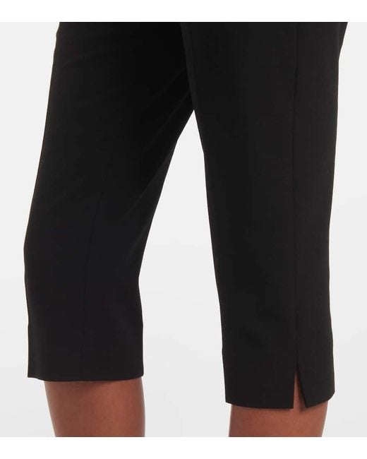 Totême  Black Wool-Blend Capri Pants
