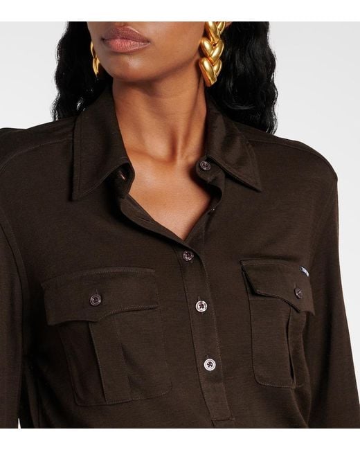 Tom Ford Black Jersey Top