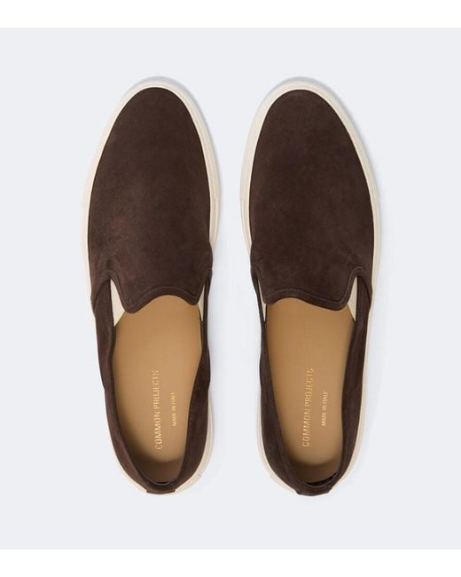 Common Projects Brown Suede Slip-On Shoes for men