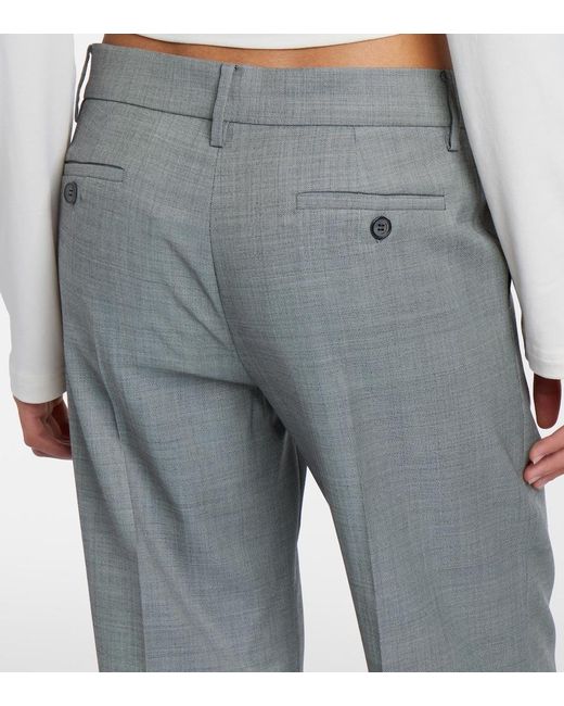 Magda Butrym Gray Wool Straight Pants