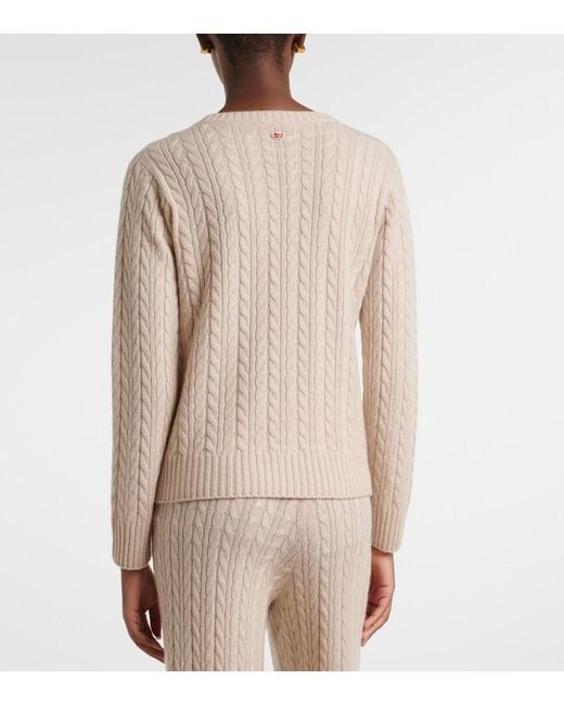 Agnona Natural Cable-Knit Cashmere Sweater