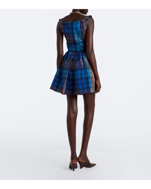 Vivienne Westwood Blue Sunday Checked Twill Minidress