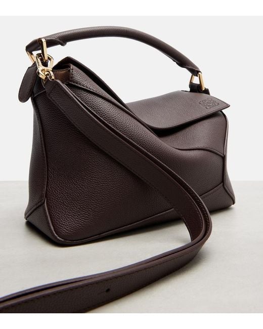 Loewe Black Puzzle Edge Small Leather Top-Handle Bag