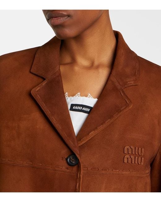 Miu Miu Brown Suede Jacket