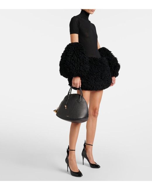 Alaïa Black Dome 32 Leather Tote Bag