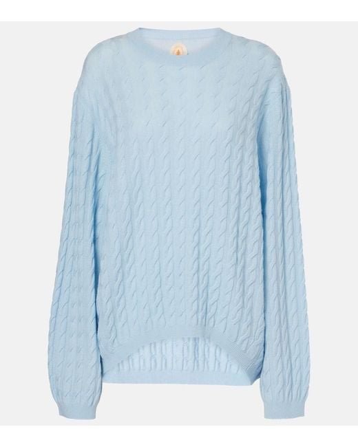 Jardin Des Orangers Blue Wool And Cashmere Sweater