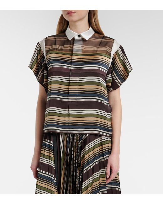 Sacai Multicolor Striped Top