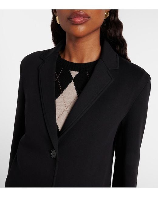 Max Mara Black Matollo Cotton-Blend Jersey Blazer