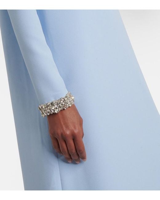 Safiyaa Blue Robe Naimal Mit Kristallen