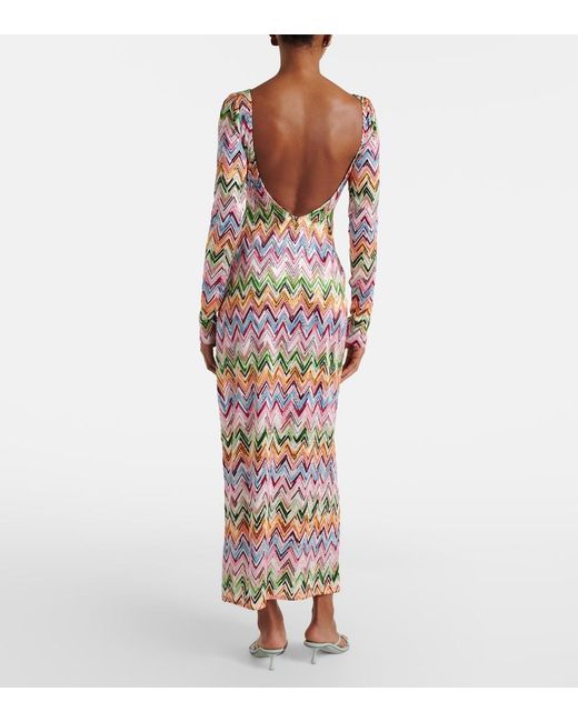 Missoni White Zigzag Maxi Dress