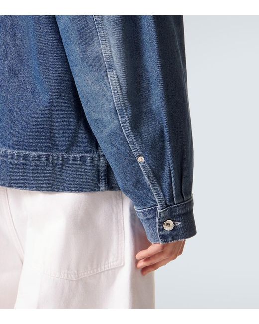 Simone Rocha Blue Embellished Denim Jacket for men