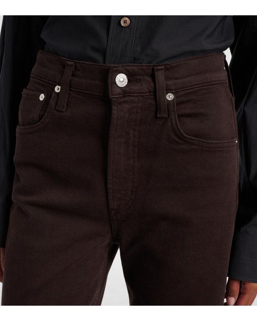 Citizens of Humanity Brown Palma High-Rise Straight Jeans