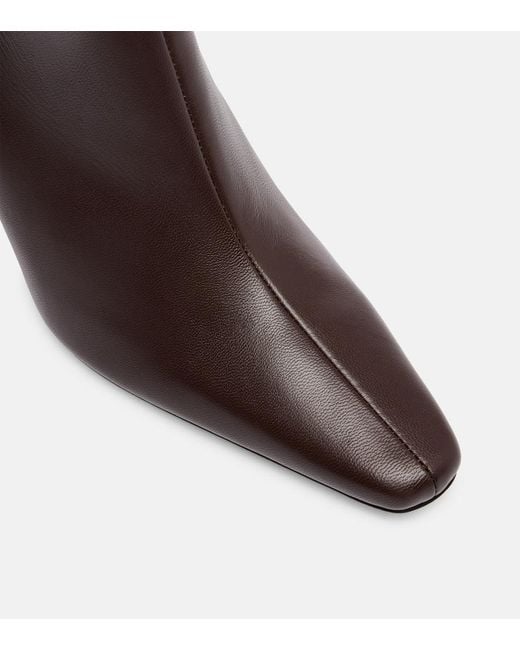 Staud Brown Wally 90 Leather Ankle Boots