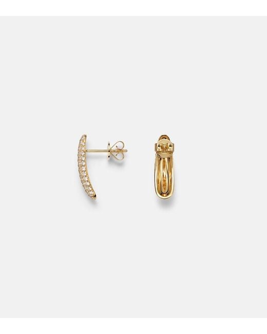Anita Ko White Claire Petite 18Kt Earrings With Diamonds