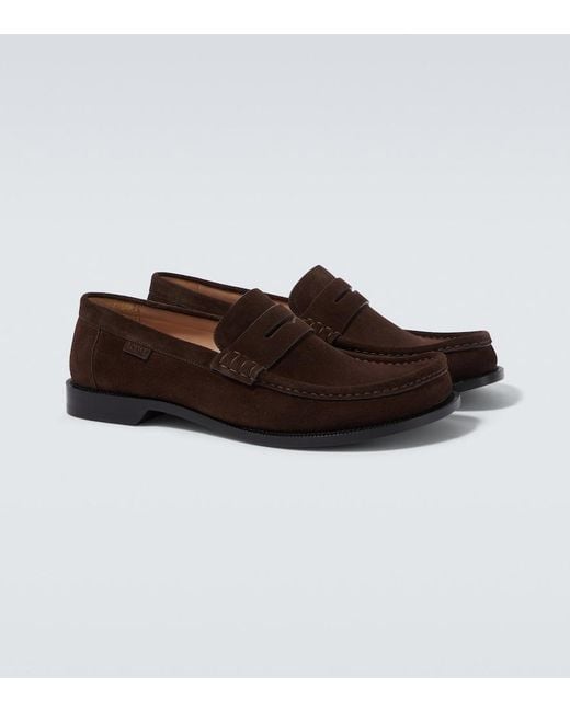 Loewe Loafers Campo Aus Veloursleder in Brown für Herren