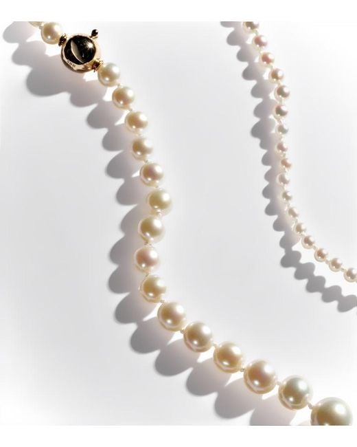 Sophie Bille Brahe White Peggy A Pied 14Kt Anklet With Freshwater Pearls