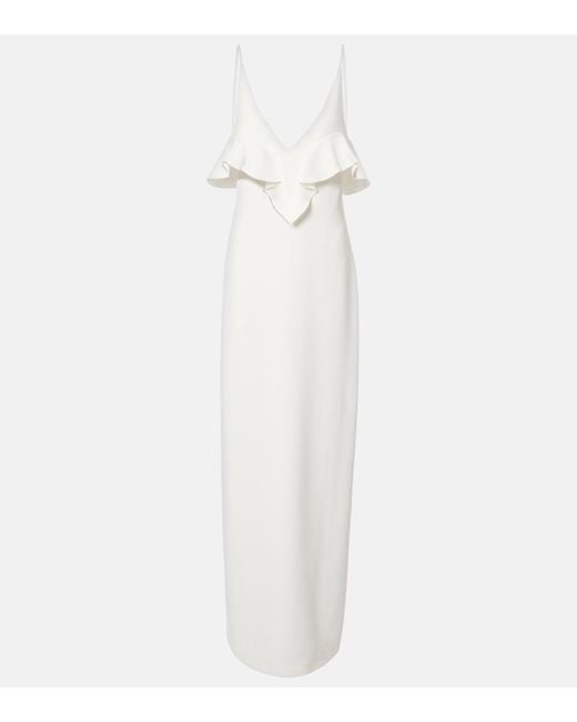 Stella McCartney White Ruffled Gown
