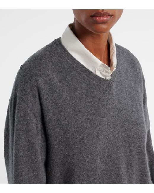 The Row Gray Pullover Ligeia Aus Kaschmir